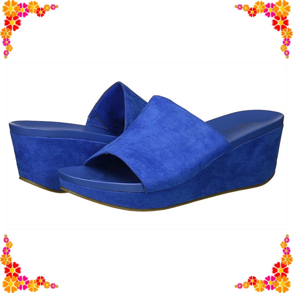 CARLOS SANTANA NEW IN BOX STUNNING BLUE WEDGE 💙